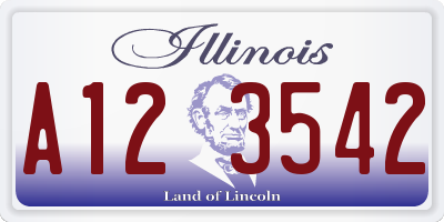 IL license plate A123542
