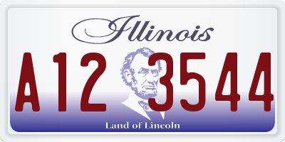 IL license plate A123544