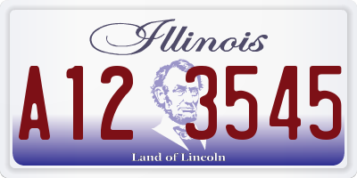 IL license plate A123545