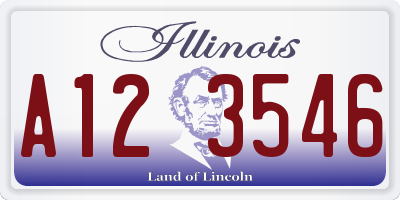 IL license plate A123546