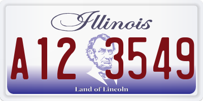 IL license plate A123549