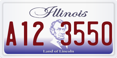 IL license plate A123550
