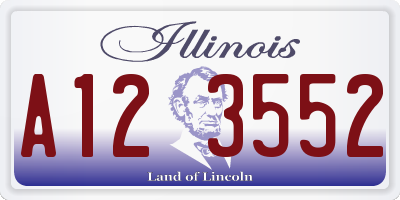 IL license plate A123552