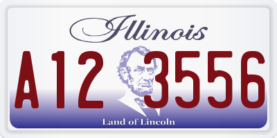 IL license plate A123556