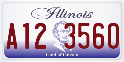 IL license plate A123560