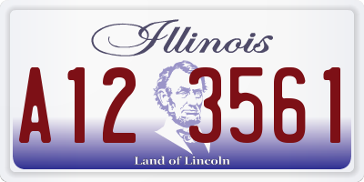 IL license plate A123561