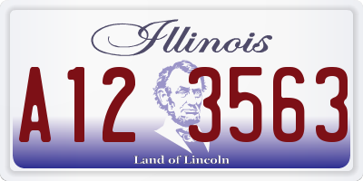IL license plate A123563