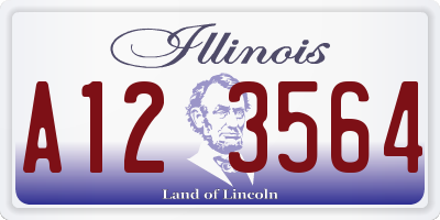 IL license plate A123564