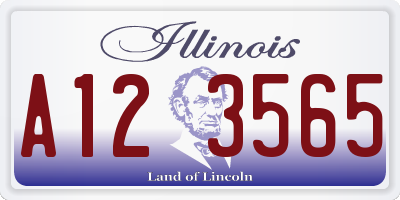 IL license plate A123565