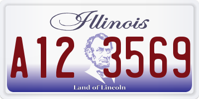 IL license plate A123569