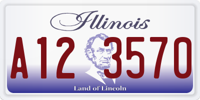 IL license plate A123570