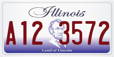 IL license plate A123572