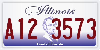 IL license plate A123573