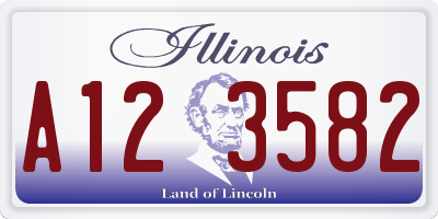 IL license plate A123582