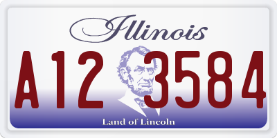 IL license plate A123584