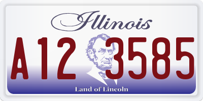 IL license plate A123585