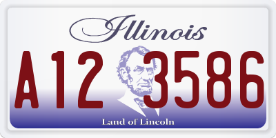 IL license plate A123586