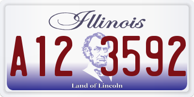 IL license plate A123592