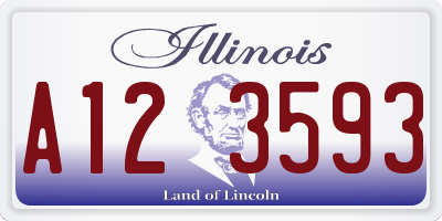 IL license plate A123593