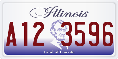 IL license plate A123596