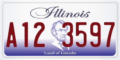 IL license plate A123597