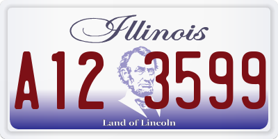 IL license plate A123599