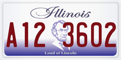 IL license plate A123602