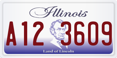 IL license plate A123609