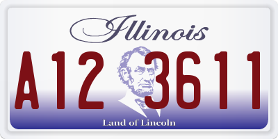IL license plate A123611