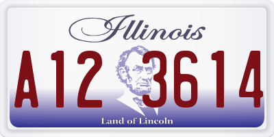 IL license plate A123614