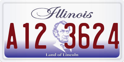 IL license plate A123624