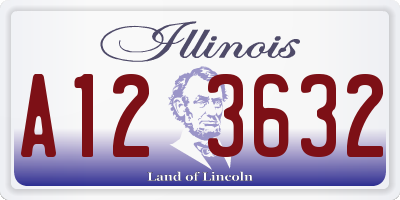 IL license plate A123632