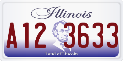IL license plate A123633