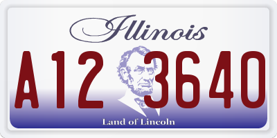 IL license plate A123640