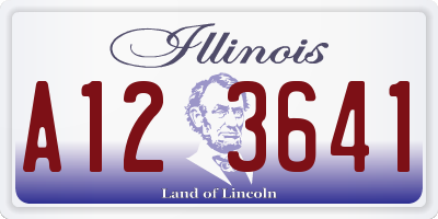 IL license plate A123641