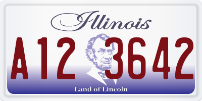IL license plate A123642