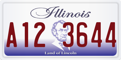 IL license plate A123644