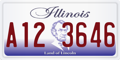 IL license plate A123646