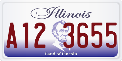 IL license plate A123655