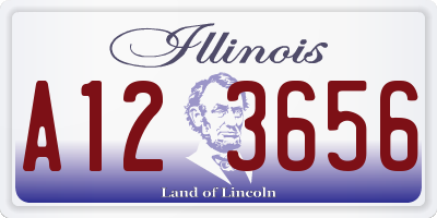 IL license plate A123656