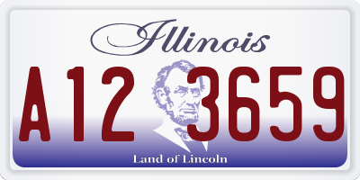 IL license plate A123659