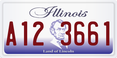 IL license plate A123661