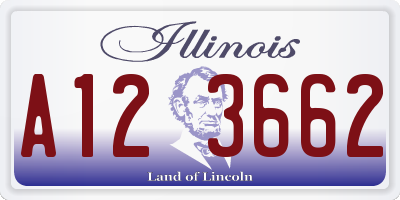 IL license plate A123662