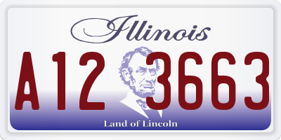 IL license plate A123663