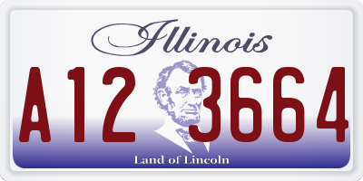 IL license plate A123664