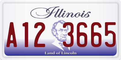 IL license plate A123665