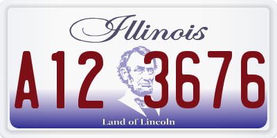 IL license plate A123676