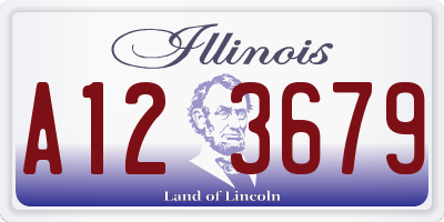 IL license plate A123679