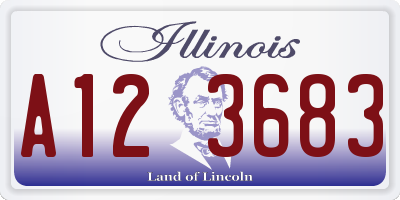 IL license plate A123683