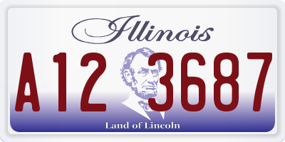 IL license plate A123687